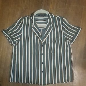 Collared top button down